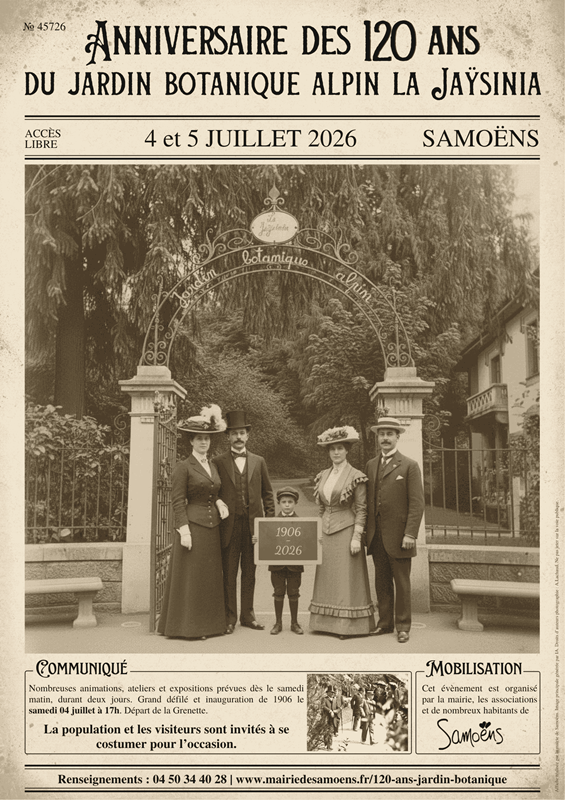 120 ans du Jardin Botanique Alpin la Jaÿsinia 
