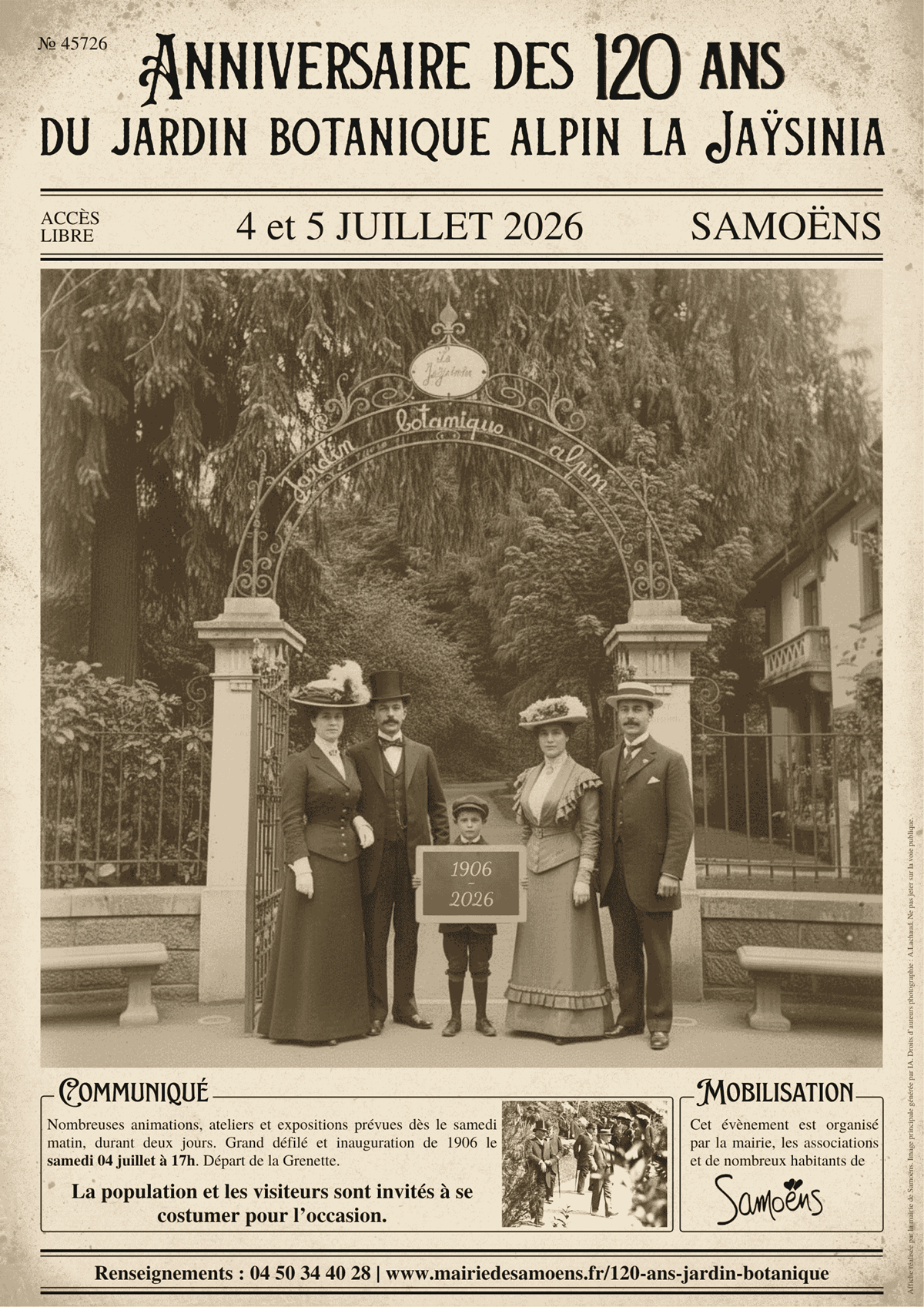 120 ans du Jardin Botanique Alpin la Jaÿsinia 